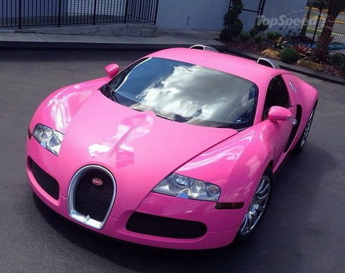 Bugatti Veyron breast cancer awareness