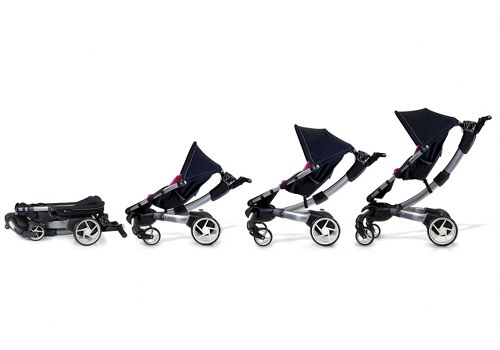 4moms Origami baby stroller with LCD display, headlighst and phone charger 