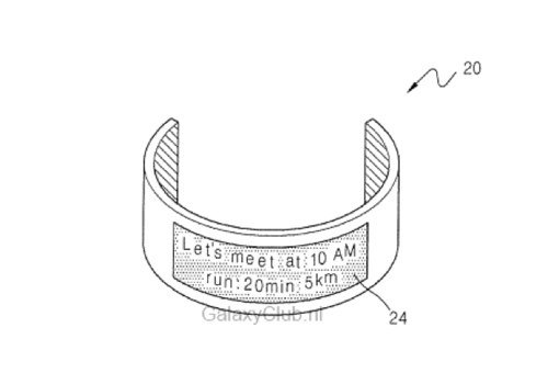 Samsung files patent for wearable device with flexible display