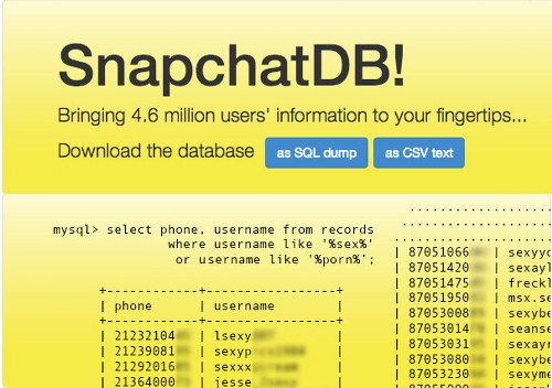 4.6 million Snapchat usernames and phone numbers available for downloading